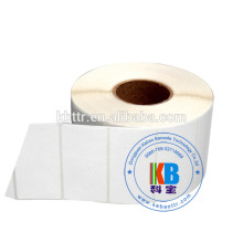 Adhesivo de impresión de códigos de barras pegatina en blanco rollo color blanco